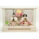 【雛人形】ケース飾り 親王飾り「花飾りグレージュパノラマアクリル」 (322925)ひな人形 おしゃれ トイザらス・ベビーザらス限定【メーカー直送】