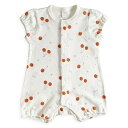 「8/1〜6限定先着で最大2000円OFFクーポン」半袖ロンパース 鹿の子天竺 チェリー柄 70cm
