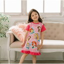 「5/1〜6限定先着で最大2000円OFFクーポン」Disney ディズニー ナイトドレス チェキ風 フリル付き プリンセス 110cm