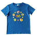 「8/1〜6限定先着で最大2000円OFFクーポン」スーパーマリオ キャラ集合半袖Tシャツ ブルー×110cm