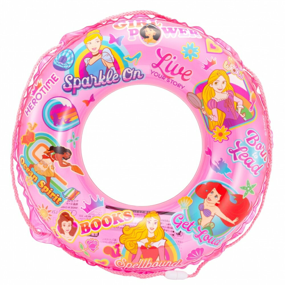 「6/1〜6限定先着で最大2000円OFFクーポン」ディズニープリンセス 浮き輪 55cm 子供用 キッズ ロープ付き トイザらス限定