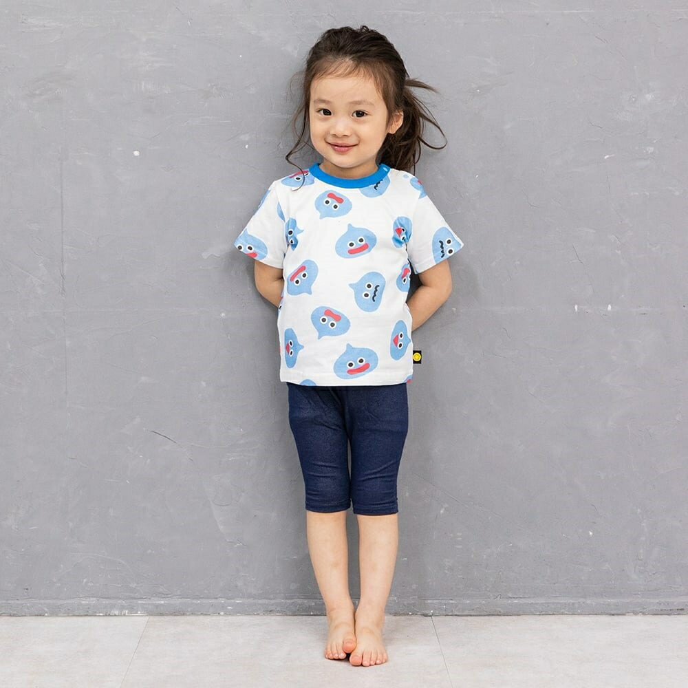 ドラクエベビー＆キッズ キッズ半袖Tシャツ スライムぴぴぴ(ブルー×95cm)のサムネイル