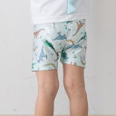 「8/1〜6限定先着で最大2000円OFFクーポン」RAT-A-TATR 恐竜柄 スイムパンツ グリーン×95cm