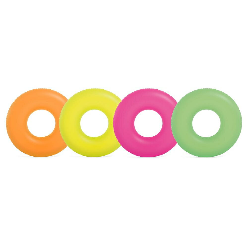 インテックス INTEX ネオンフロスト 浮き輪 91cm 1個 (イエロー・ピンク・オレンジ・グリーン) 【色ランダム】大きい 大き目のサムネイル