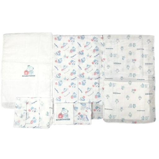 サンリオ ハンギョドン ガーゼ入浴8点セット ホワイト×フリー サンリオ ハンギョドン ガーゼ入浴8点セット ホワイト×フリー