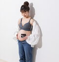 Petit jouet for maternity プティジュエット ブラトップ バッククロス(チャコール×L MU)