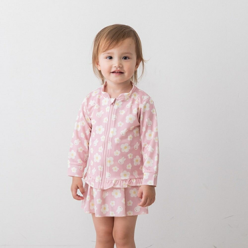 「12/1〜6限定先着で最大2000円OFFクーポン」Miffy ミッフィー ラッシュガード ピンク×80cm