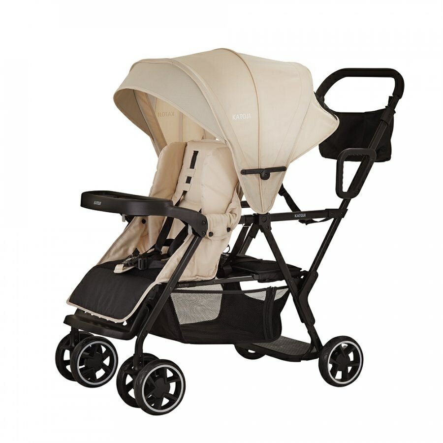 KATOJI カトージ ベビーカー 二人でゴー (ベージュ) 【2人乗りベビーカー】