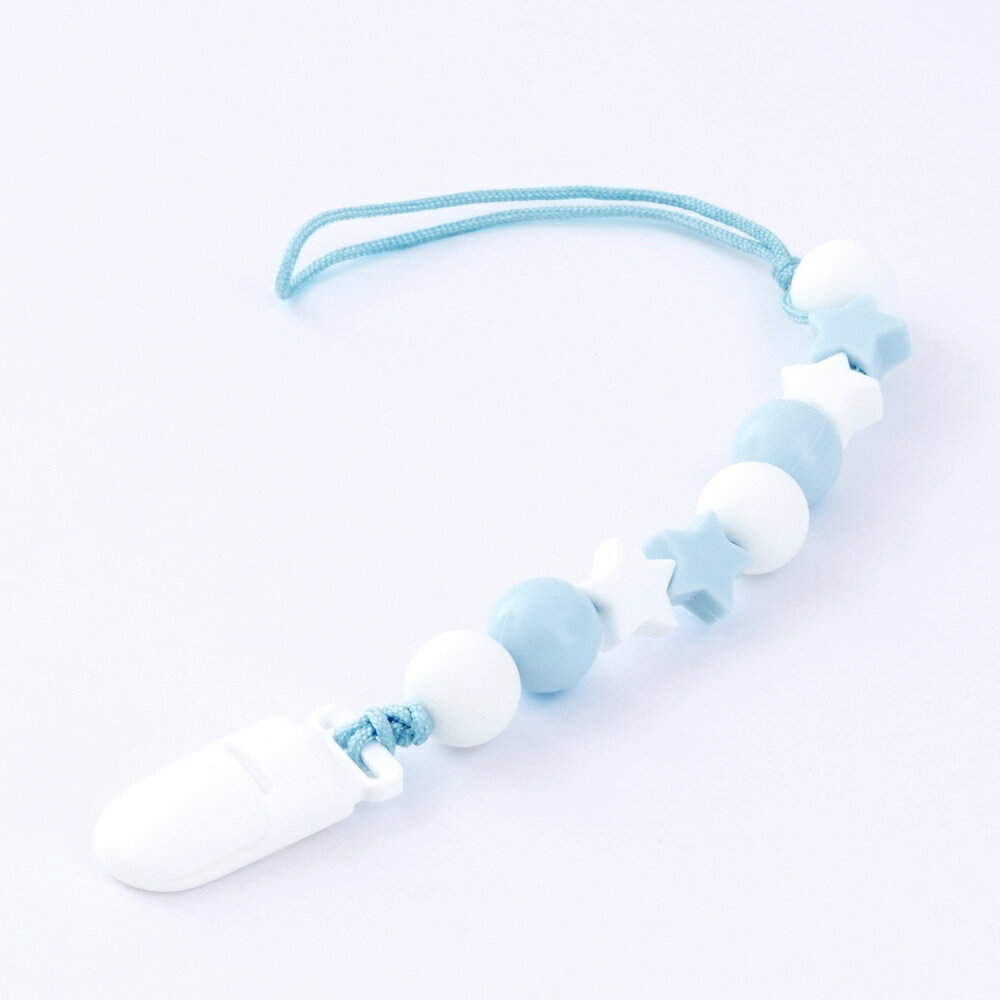 dear BABY ディアベビー スター＆ボール おしゃぶり＆トイホルダー (ベビーブルー) ベビーザらス限定のサムネイル