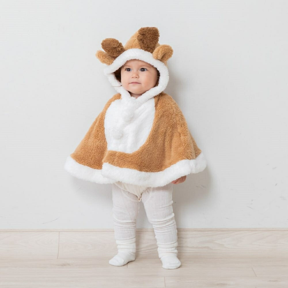 【ブラックフライデー第1弾】クリスマス トナカイマント コスチューム キッズ ベビー サンタクロース ..