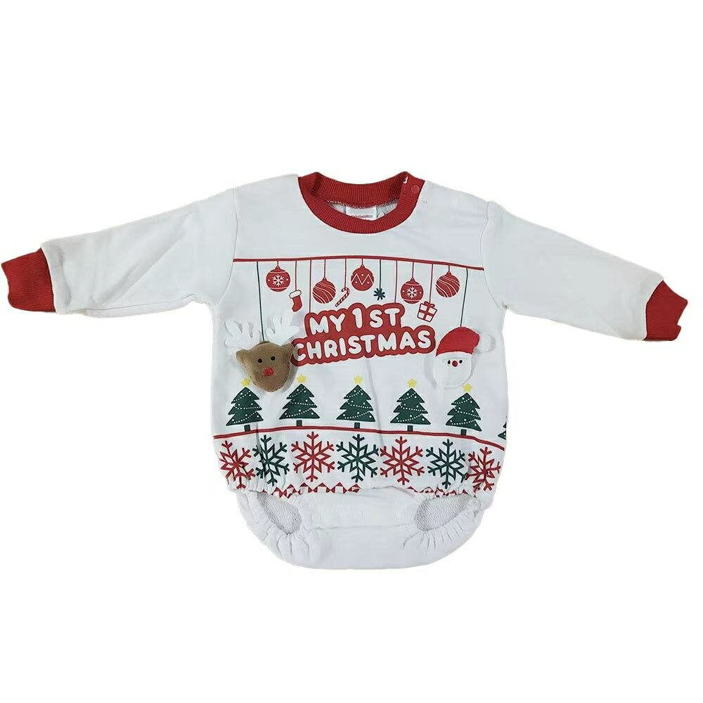 【ブラックフライデー第1弾】クリスマスダルマオール 裏毛 コスチューム ベビー サンタクロース コスチ..