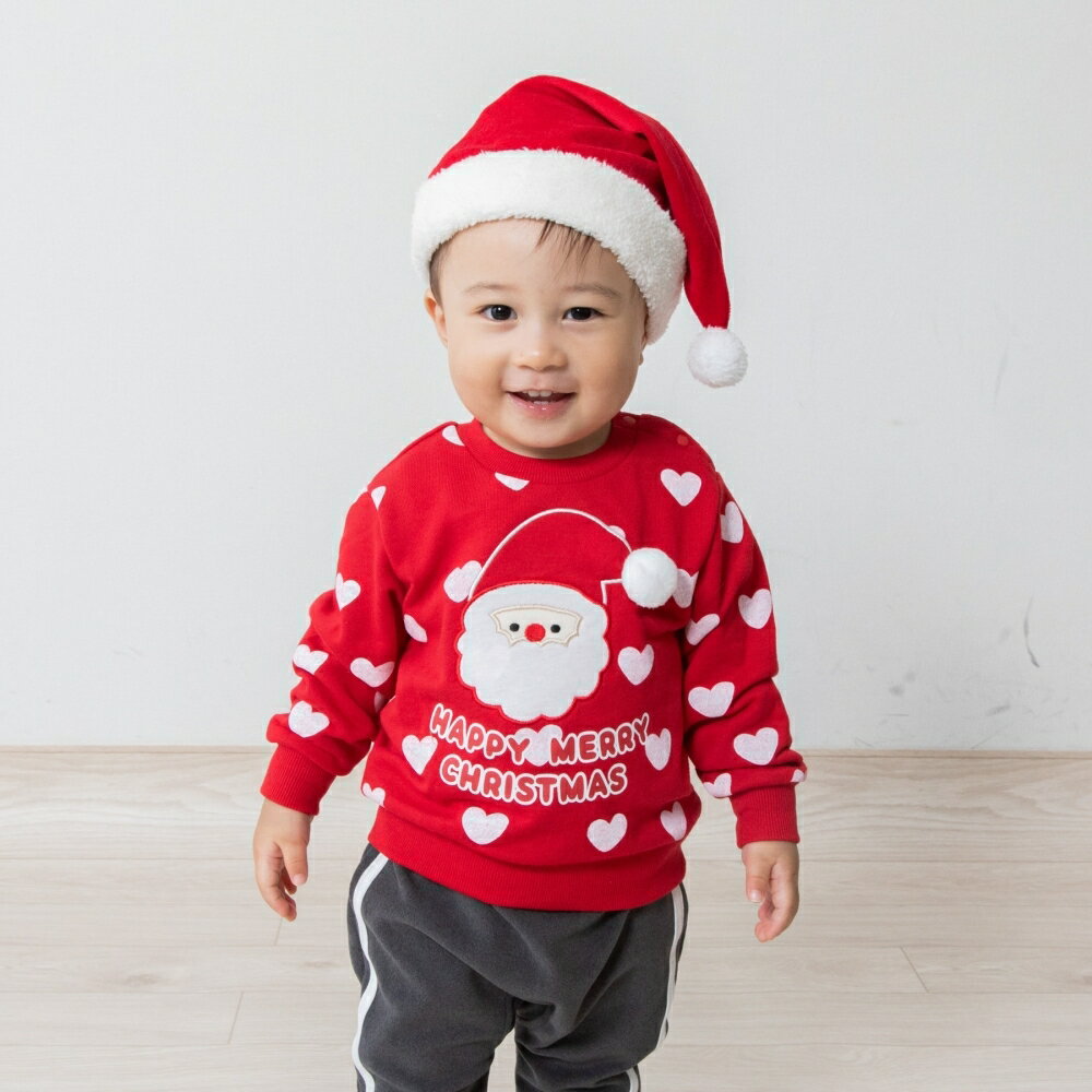 「12/1〜6限定先着 キャンペーンバナーにてクーポン配布中」クリスマストレーナー 裏毛 サンタ レッド×..