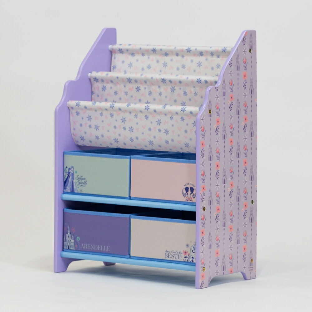 「1/15限定先着 トップバナーにて最大1000円クーポン配布中」絵本＆おもちゃ収納ラック アナと雪の女王 ベビーザらス限定