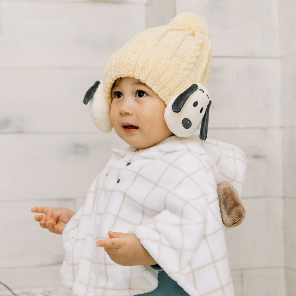 「12/1〜6限定先着で最大2000円OFFクーポン」PEANUTS ニット帽 耳付き スヌーピー