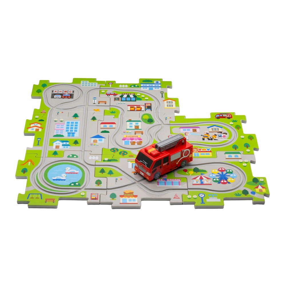 「12/1〜6限定先着 キャンペーンバナーにてクーポン配布中」パネルワールド はしる！消防車パネル8 クリスマスプレゼント 3歳 4歳 5歳 2