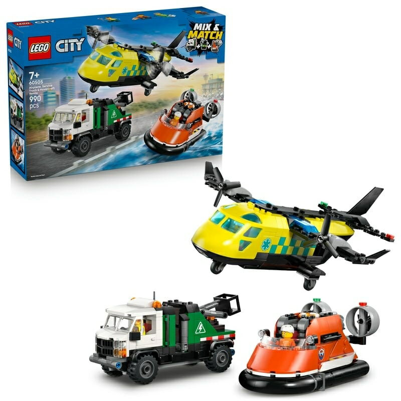 Other - レゴ LEGO シティ 飛行機・整備用トラック・ホバークラフト コンボセット 60505｜おもちゃ 玩具 誕生日 プレゼント ブロック 7歳 8歳 9歳 車