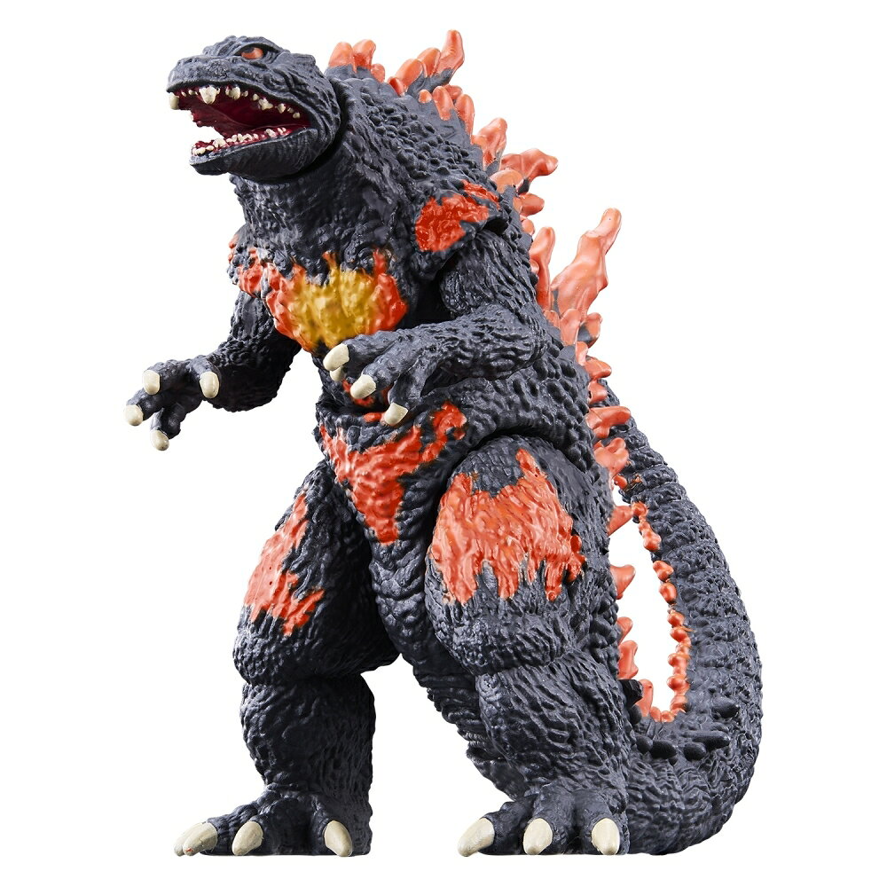 集めて広がる怪獣バトルの世界！手のひらサイズで『ゴジラ』の世界観を楽しめる新フィギュアシリーズ「ゴジバースト」より「バーニングミレニアムゴジラ」が登場！特徴的なギミックや可動が搭載されており、「バーニングミレニアムゴジラ」は全身7カ所が可動！集めて印象的なポージングや熱いバトルシーンを再現しよう！全高：約80mm・バーニングミレニアムゴジラ…1（本商品のセット内容以外は付属しません。）こちらの商品は実店舗から入荷・発送しておりますため、パッケージ状態や、梱包状態が商品ごとに異なる場合がございます。一部商品に商品管理ラベルが添付されている場合がございます。※お支払い方法はご利用ガイドの「お支払い方法・お支払いについて」をご確認ください。※ご注文確定後の注文内容の変更、キャンセルはお受けしておりません。※対象年齢がある商品については目安となっております。※実際の商品と画像は若干異なる場合がございます。対象年齢 (歳～)：3.0 - 99.0重量 (g)：1 KILOGRAM著作権：TM ＆ (C) TOHO CO., LTD.bandai