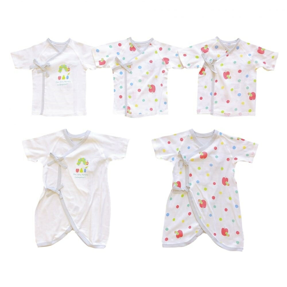 ミキハウス ホットビスケッツ mikihouse 総柄フライスコンビ肌着（50cm） ベビー服 子供服 赤ちゃん 新生児 女の子 男の子 日本製 出産準備【ゆうパケット選択可】