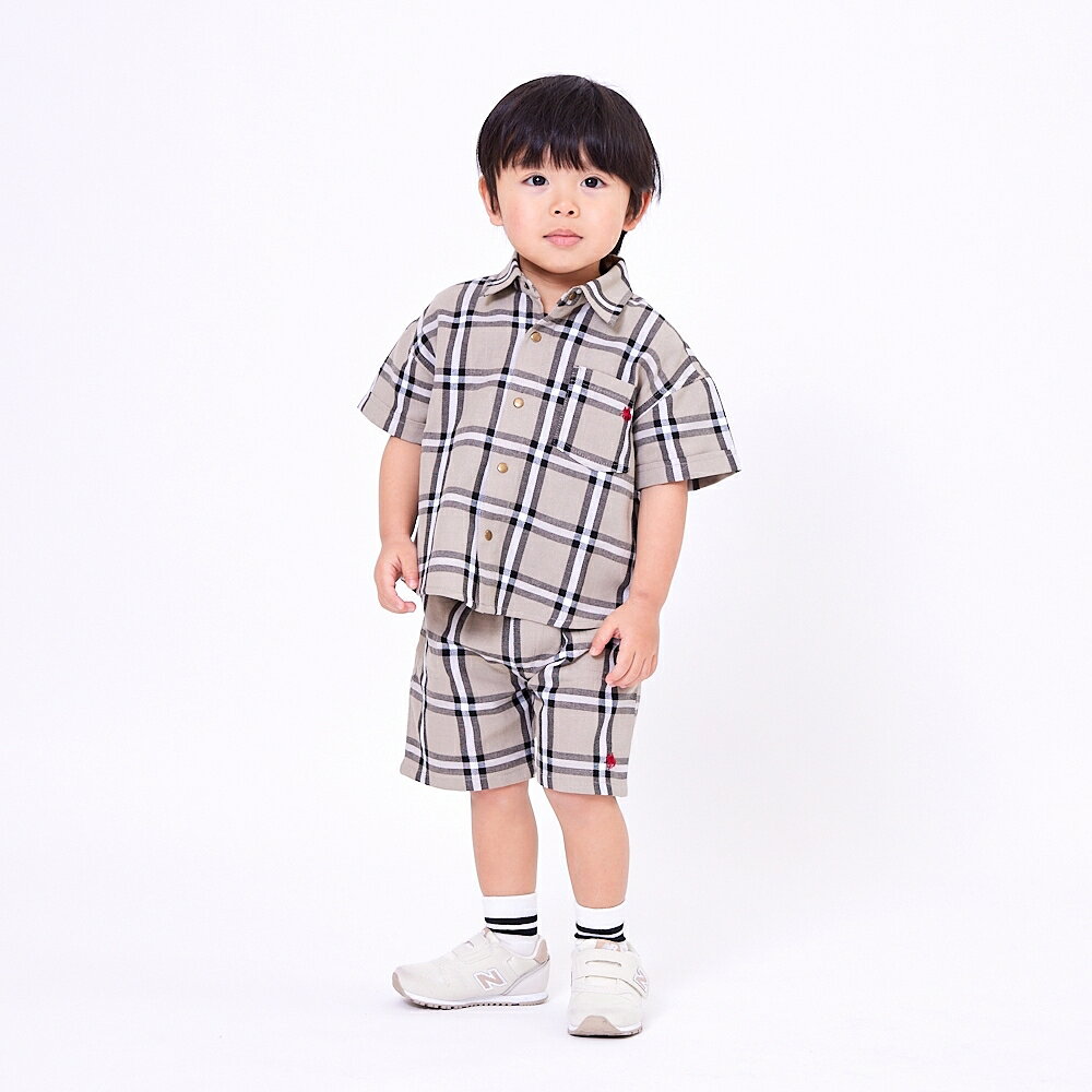 POLO BCS チェックハーフパンツ ベージュ×80cm ベビーザらス限定
