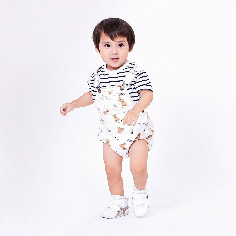 Bodysuits - POLO BCS サロペットロンパース オフホワイト×70cm ベビーザらス限定