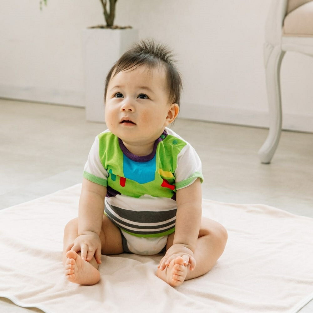 Disney ディズニー トイストーリー 半袖ボディスーツ バズ グリーン×80cm ベビーザらス限定 赤ちゃん 出産準備 出産祝い ベビー服 子供服