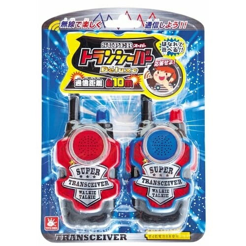 無線で音を飛ばせるトランシーバーです。通信距離約10m単四乾電池8本使用(別売)本体ABS　TPRこちらの商品は実店舗から入荷・発送しておりますため、パッケージ状態や、梱包状態が商品ごとに異なる場合がございます。一部商品に商品管理ラベルが添付されている場合がございます。※お支払い方法はご利用ガイドの「お支払い方法・お支払いについて」をご確認ください。※ご注文確定後の注文内容の変更、キャンセルはお受けしておりません。※対象年齢がある商品については目安となっております。※実際の商品と画像は若干異なる場合がございます。対象年齢 (歳～)：6.0 - 99.0梱包サイズ (cm)：19,27,4重量 (g)：202 GRAMonda電池：電池別売