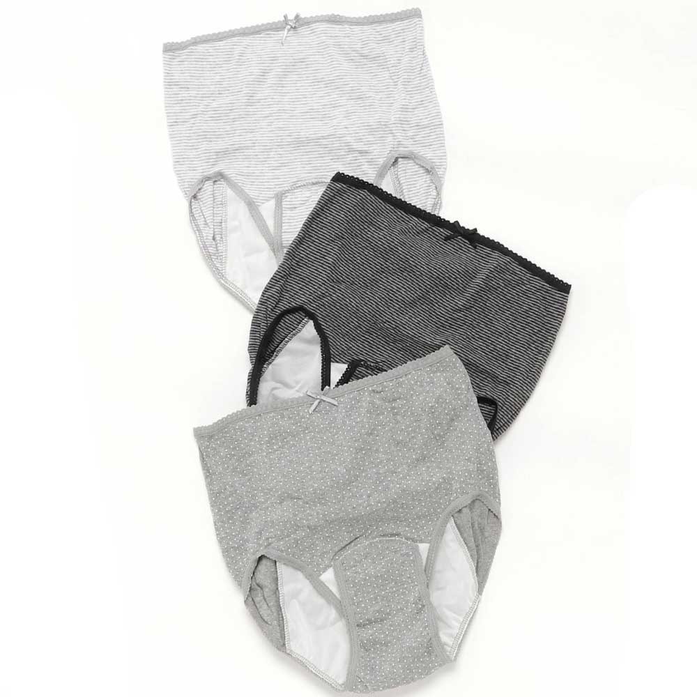 「12/1〜6限定先着 キャンペーンバナーにてクーポン配布中」産褥ショーツ3枚組　ボーダー（M-L） 2