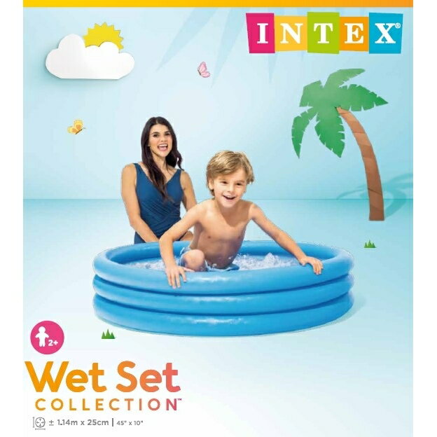 INTEX クリスタルブルー プール 114×25cm【ビニールプール】