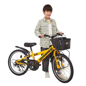 20インチ 身長120cm〜 子供用自転車 ハマー ジュニア CTB206N-TZ（イエロー） 男の子 外装6段変速ギア LEDダイナモライト スチールフレーム カゴ 黒