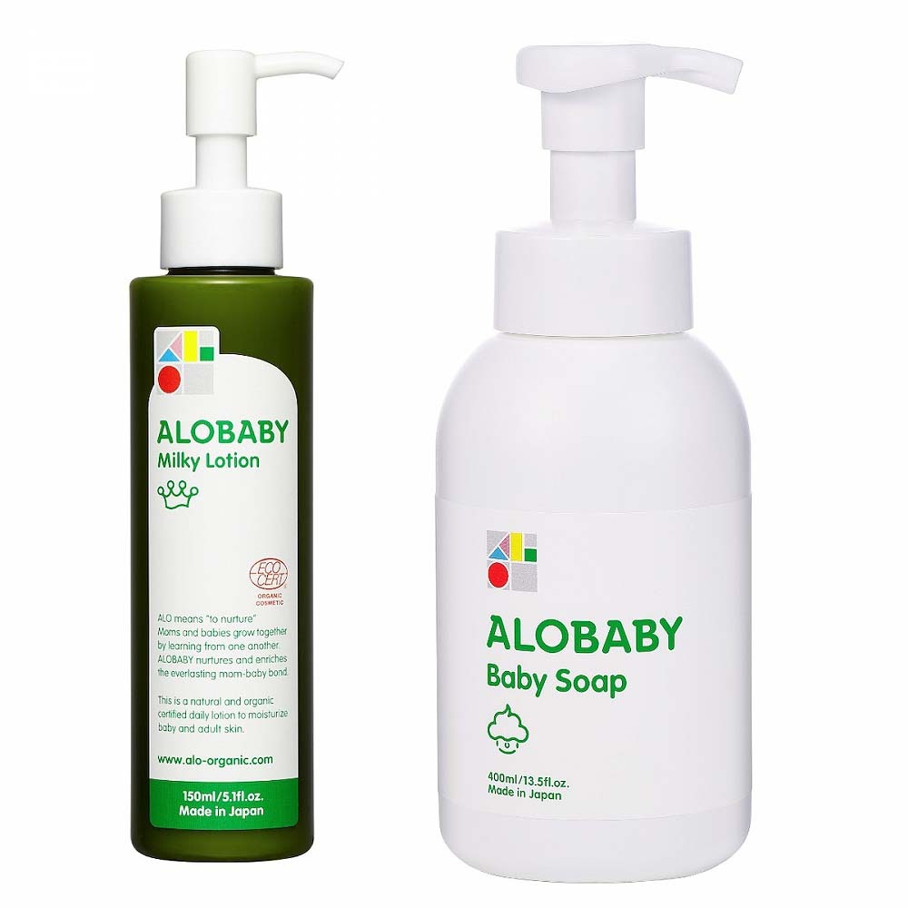 ベビーザらス限定 アロベビー オーガニックスキンケアセット （ミルクローション＆ベビーソープセット）【送料無料】のサムネイル