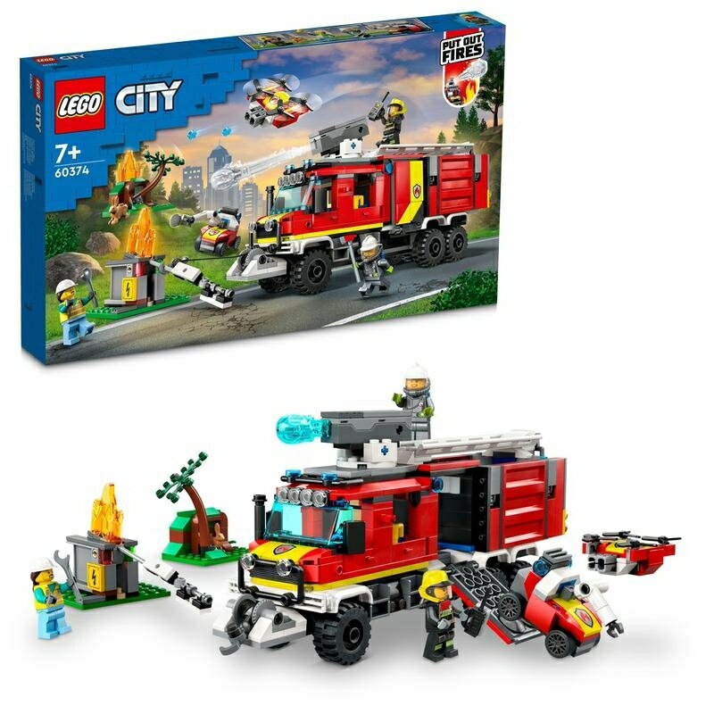 レゴ シティ（売れ筋ランキング） レゴ LEGO シティ 消防指令トラック 60374 おもちゃ ブロック プレゼント レスキュー 乗り物 のりもの 男の子 女の子 7歳 ~【送料無料】