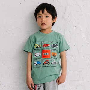 TOMICA トミカ ボックスアート 半袖Tシャツ(カーキ×95cm)