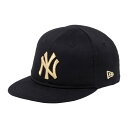 New Era ニューエラ NY ニューヨークヤンキース メジャーリーガーベースボールキャップ MY 1st 帽子 48-50cm(ブラック×ゴールド×48cmー50cm)【送料無料】