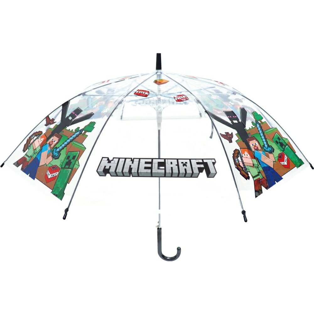 子供たちを中心に人気のマインクラフトの傘 メニ—ブロック柄 55cm 