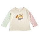 COJIKA プリントワイドデイリーTシャツ 働く車(ベージュ×80cm)