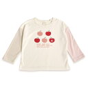 COJIKA プリントワイドデイリーTシャツ リンゴ(ナチュラル×80cm)