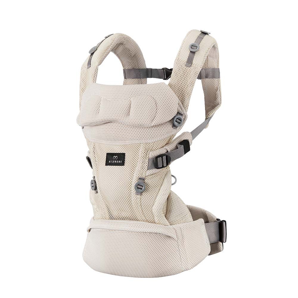 カーメイト エールベベ ベビーキャリア スリー ライトベージュ 【抱っこ紐 対面抱き おんぶ 前向き抱き 重さ分散エアリーショルダー機能 洗濯機可 新生児〜15.0kg以下対応】【送料無料】のサムネイル