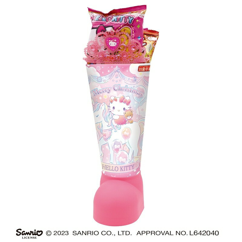 クリスマスお菓子 ハローキティ クリスマスブーツ 4品5袋 ティアラ付き 高さ37cm 詰め合わせ 女の子 子供 キャラクターのサムネイル