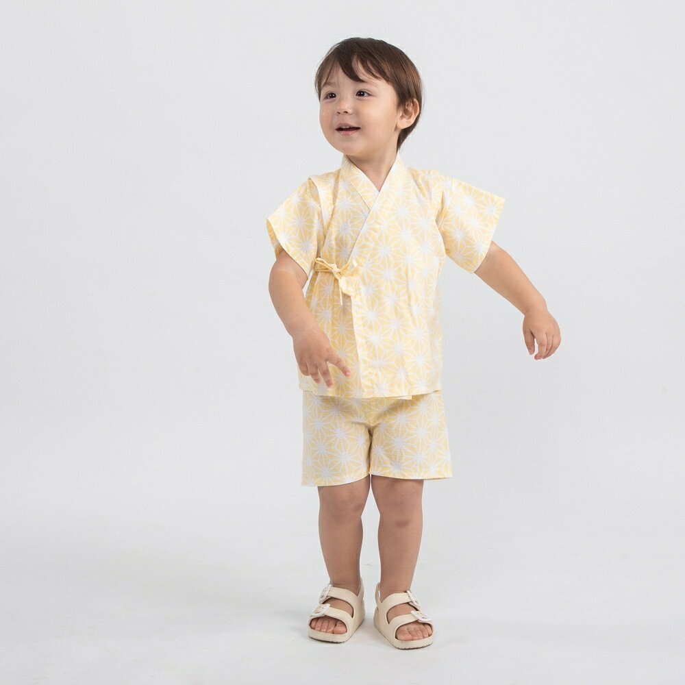 日本製 麻の葉柄甚平スーツ(イエロー×80cm) ベビーザらス限定のサムネイル