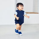 ベビーザらス限定 POLO BCS 布帛切り替えロンパース(ネイビー×80cm)