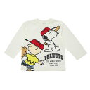 ベビーザらス限定 SNOOPY スヌーピー 長袖Tシャツ 天竺 チャーリースヌーピー(ホワイト×90cm)