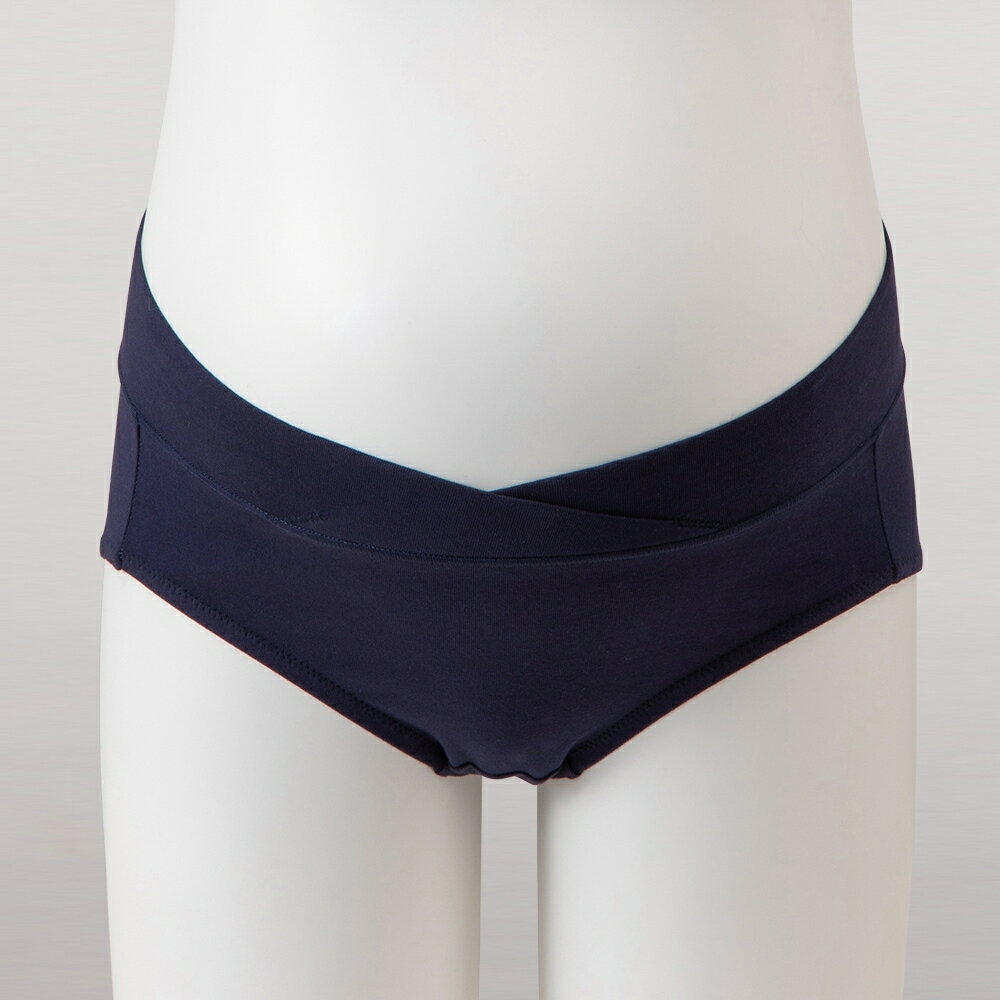 「12/1〜6限定先着で最大2000円OFFクーポン」犬印×くみっきー 産前産後らくちんショーツ(ネイビー×M) 2