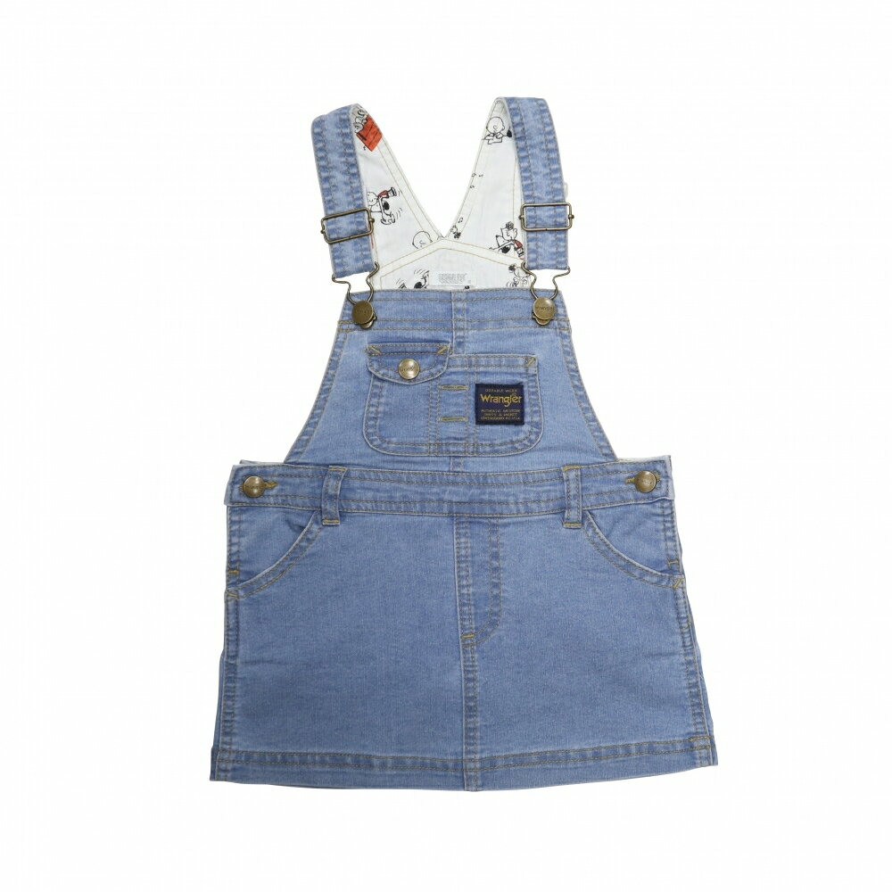 SNOOPY×WRANGLER スヌーピー×ラングラー デニム ジャンスカ(ブルー×80cm)のサムネイル