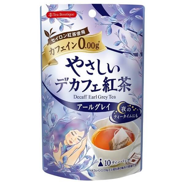 カフェインが苦手な方に嬉しいデカフェ紅茶。カフェインを控えているママはもちろんおやすみ前のリラックスタイムにもおすすめのやさしい味わいです。柑橘系果実、ベルガモットの香りが爽やかなフレーバーティー。＜保存方法＞直射日光、高温多湿な場所を避けて常温で保存してください。＜内容量＞12g（1.2g×10ティーバッグ）＜原材料＞紅茶、香料＜原産国名＞スリランカ＜賞味期限＞製造日から2年こちらの商品は実店舗から入荷・発送しておりますため、パッケージ状態や、梱包状態が商品ごとに異なる場合がございます。一部商品に商品管理ラベルが添付されている場合がございます。※お支払い方法はご利用ガイドの「お支払い方法・お支払いについて」をご確認ください。※ご注文確定後の注文内容の変更、キャンセルはお受けしておりません。※対象年齢がある商品については目安となっております。※実際の商品と画像は若干異なる場合がございます。対象年齢：マタニティー 〜 7歳【090000035】【090001089】【090900050012002】【090900050013002】【090900054052】【090900054054】日本緑茶センター