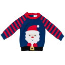 【クリアランス】ベビーザらス限定 クリスマス長袖セーター サンタ柄(ネイビー×80cm) 【クリアランス】ベビーザらス限定 クリスマス長袖セーター サンタ柄(ネイビー×80cm)