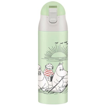 ロック付ワンプッシュ調乳用ステンレスボトル500ML ムーミン