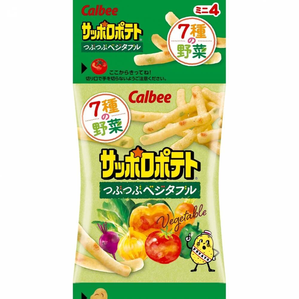 サッポロポテト つぶつぶベジタブル ミニ4連 9g×4 お菓