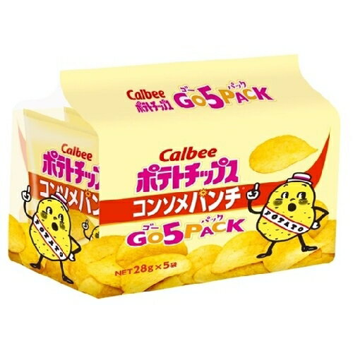 ポテトチップス コンソメパンチ ゴー 5パック 28g×5袋 お菓子 おやつ じゃがいも カルビー 小袋