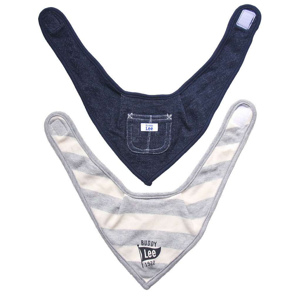 ベビーザらス限定 Buddy Lee スタイ2枚組 ブーメラン型 (グレー)のサムネイル