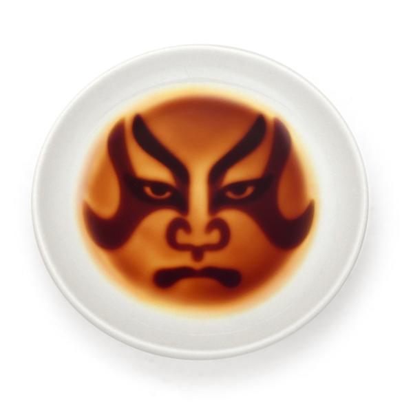 【食器】【メール便可】アルタ 醤油を注ぐと！？歌舞伎醤油皿 隈取／一本隈（いっぽんぐま）のサムネイル
